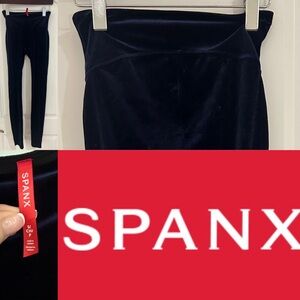 Spanx Velvet High Rise Leggings in Lapis Night
